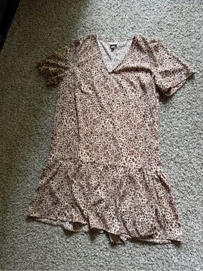 a new day Brown Leopard Print V-Neck Top